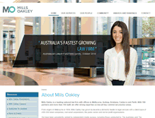 Tablet Screenshot of millsoakley.com.au